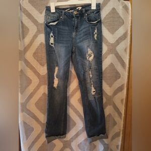 Seven Jeans size 8 slim straight distressed
